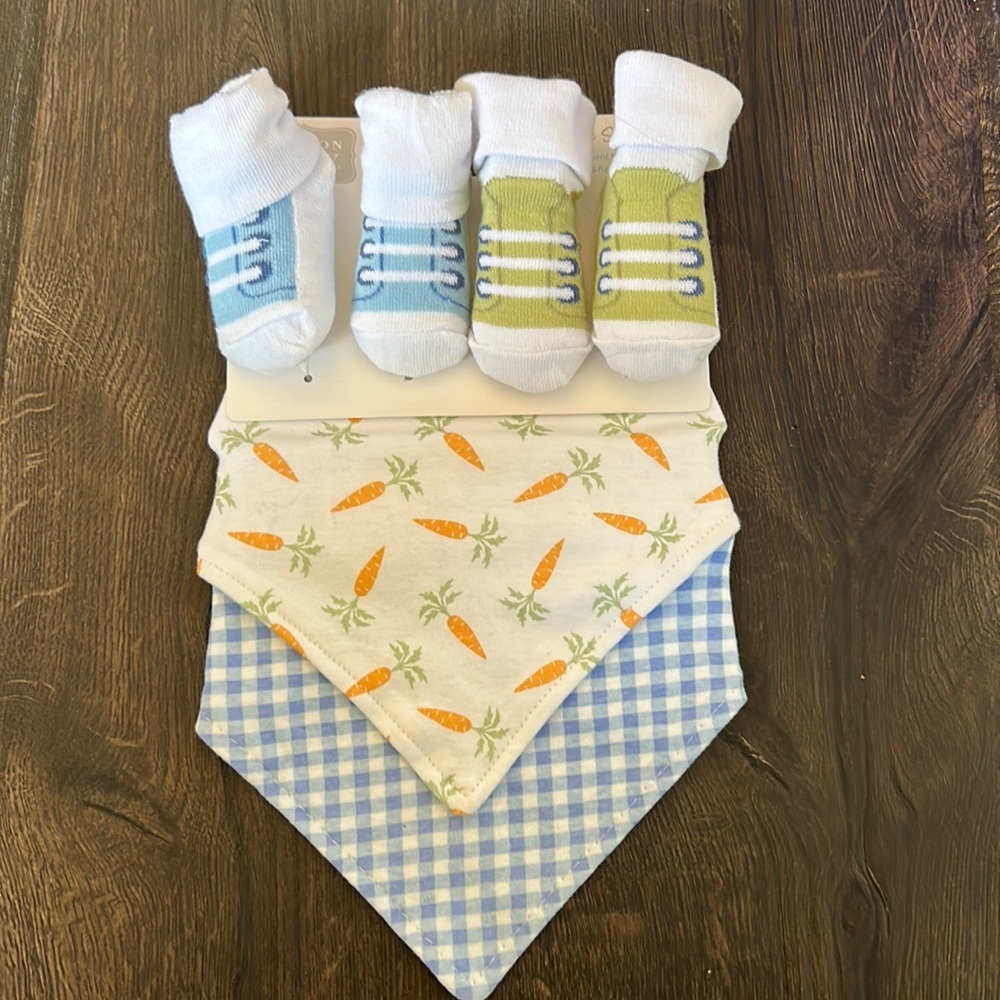 Easter Baby Bibs & Socks